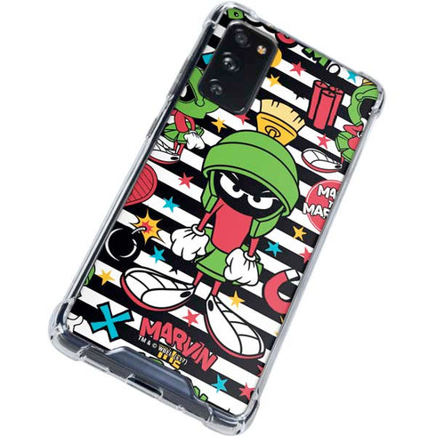 Looney Tunes Marvin the Martian Striped Patches Galaxy S20 FE Clear Case